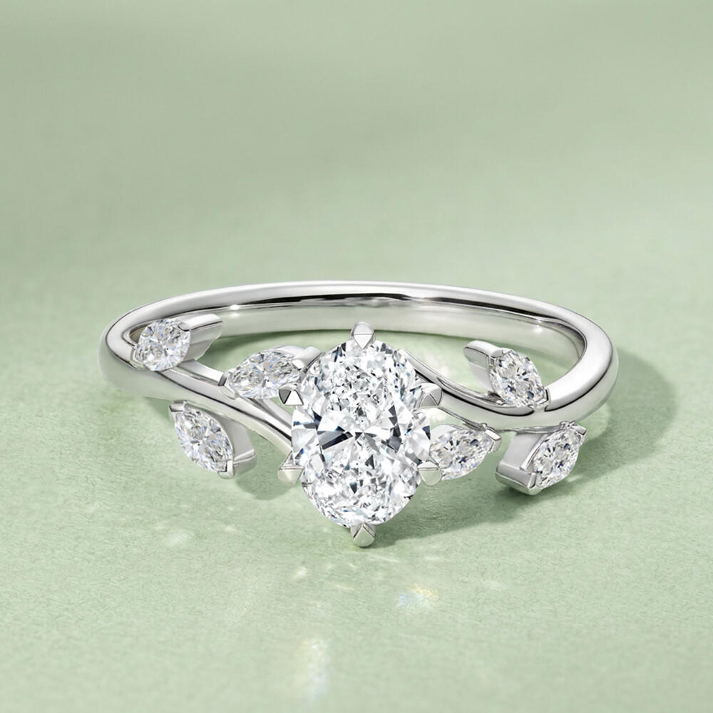 Diamond Bypass Engagement Ring
